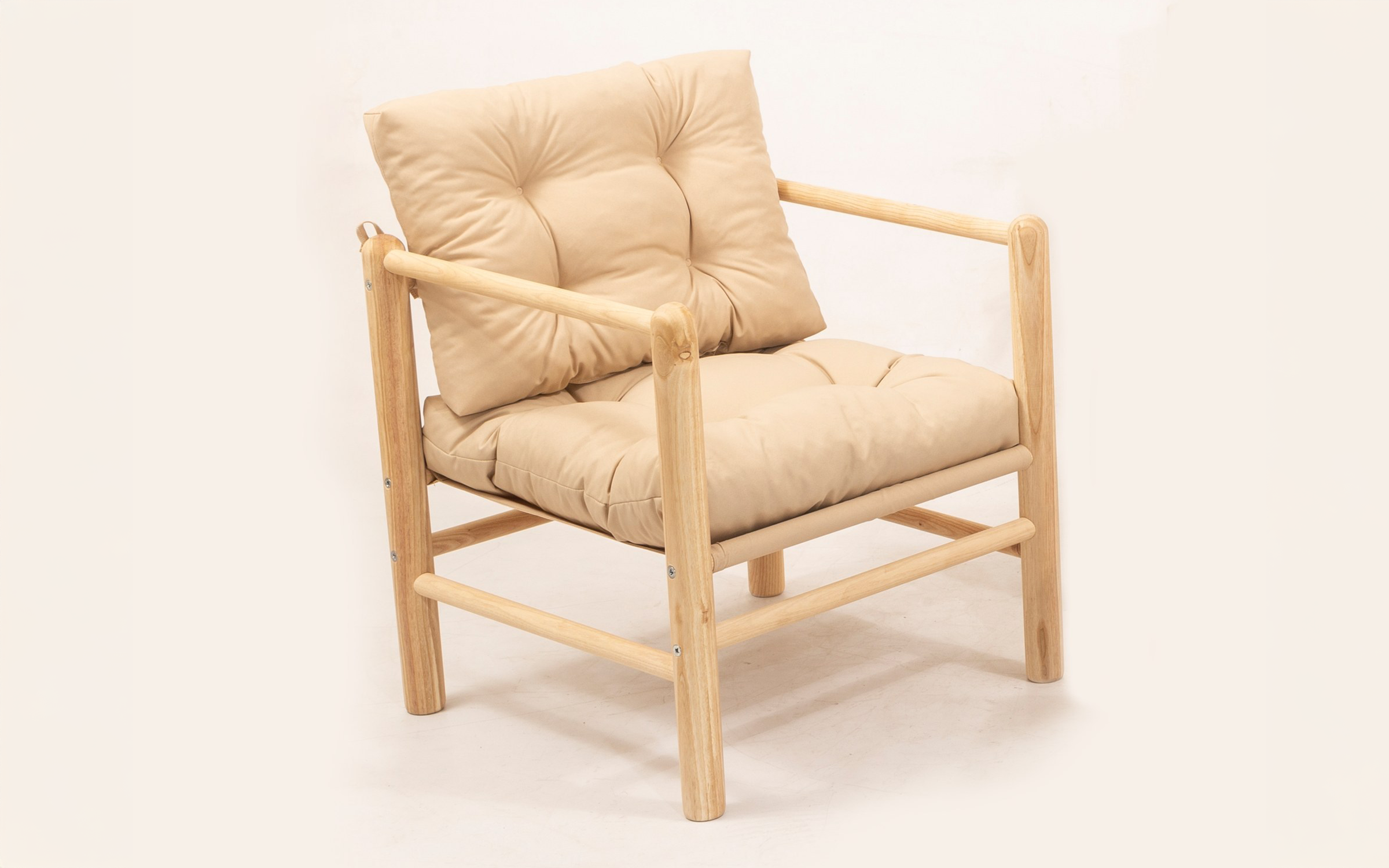 Set masa + scaune + canapea Amador, natural + bej  5